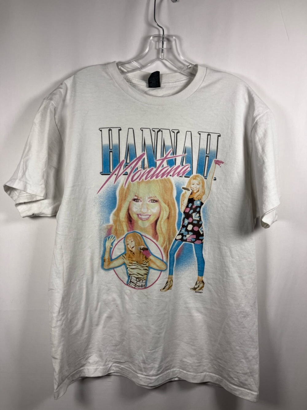 Hannah Montana White Graphic Crewneck Tee